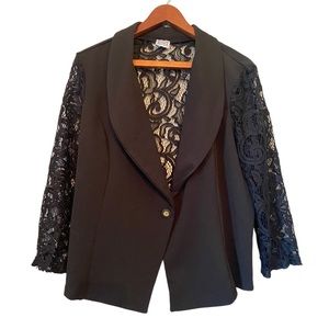 Vamp Black with Lace Detail Jacket
